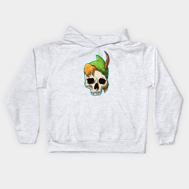 Pan Skull Kids Hoodie by TheLoneWolfStudio